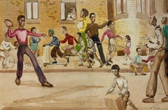 „Dilworth Street“, 1940, von Allan Rohan Crite, Aquarell, Boston, Afroamerikaner