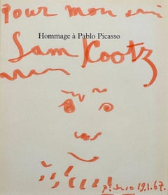 “Tête d'Homme (for Samuel Kootz)” 1967 by Pablo Picasso Original Drawing Signed