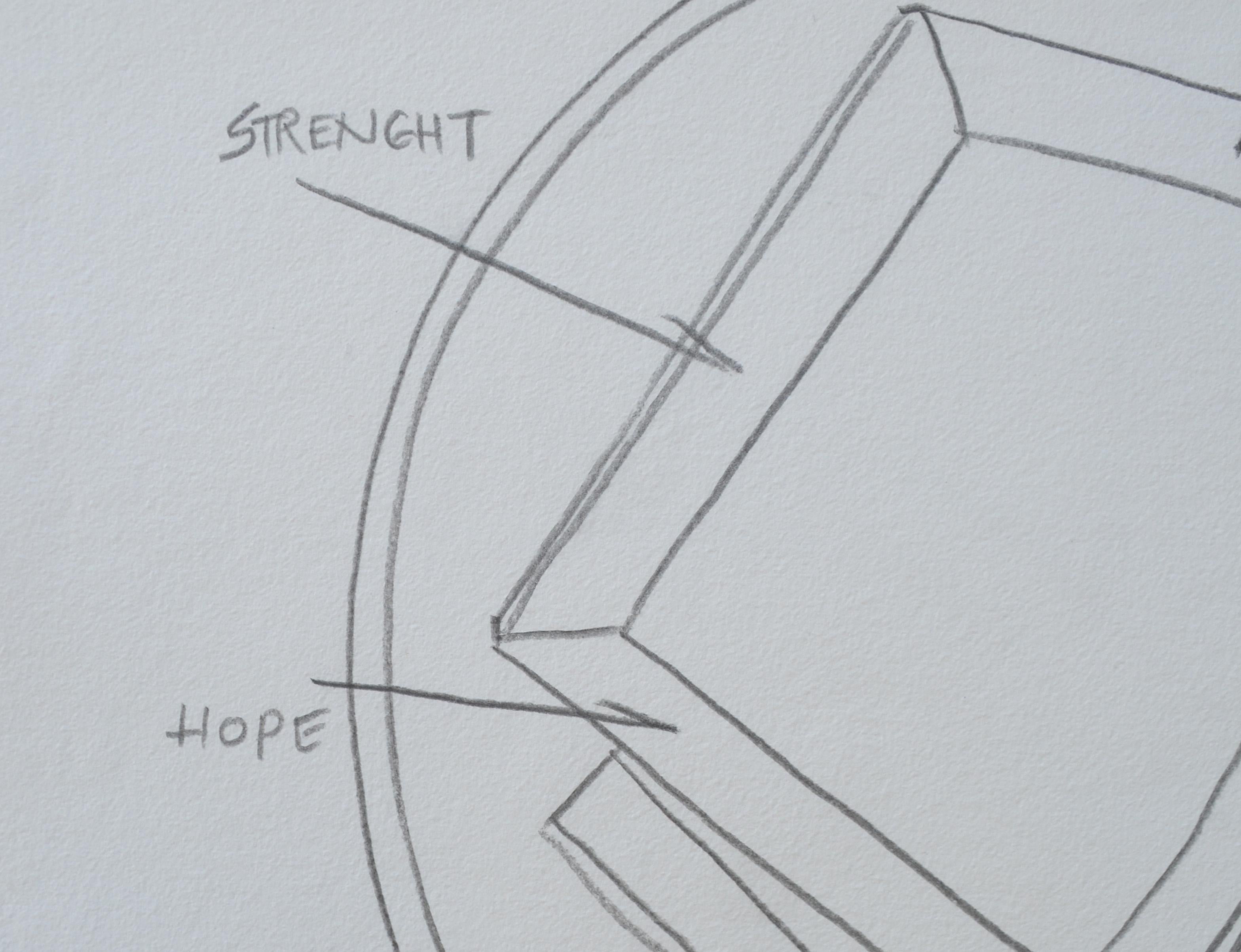 Pentagon with Virtues - Figurative Art Gris de Andy Warhol