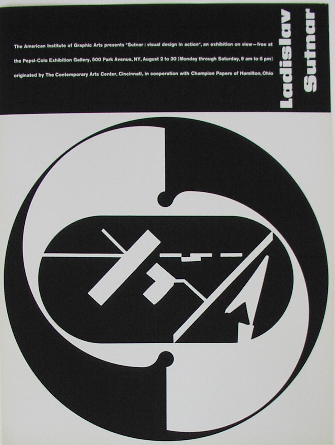 Sutnar, Ladislav Abstract Print - Poster designed by Sutnar for the exhibition Sutnar: visual design in action.