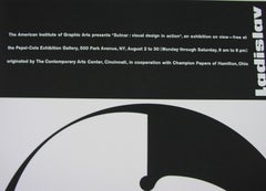 Poster designed by Sutnar for the exhibition Sutnar: visual design in action.