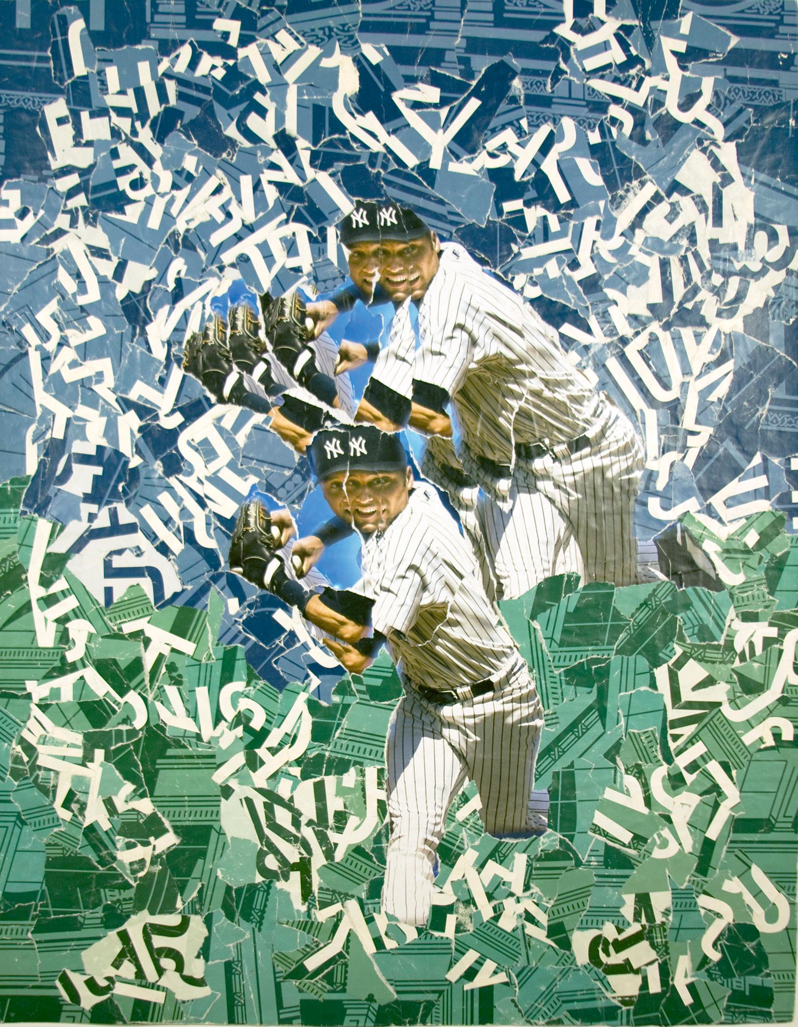 Derek Jeter 4 Glück 2009 World Series  – Art von Michael Anderson