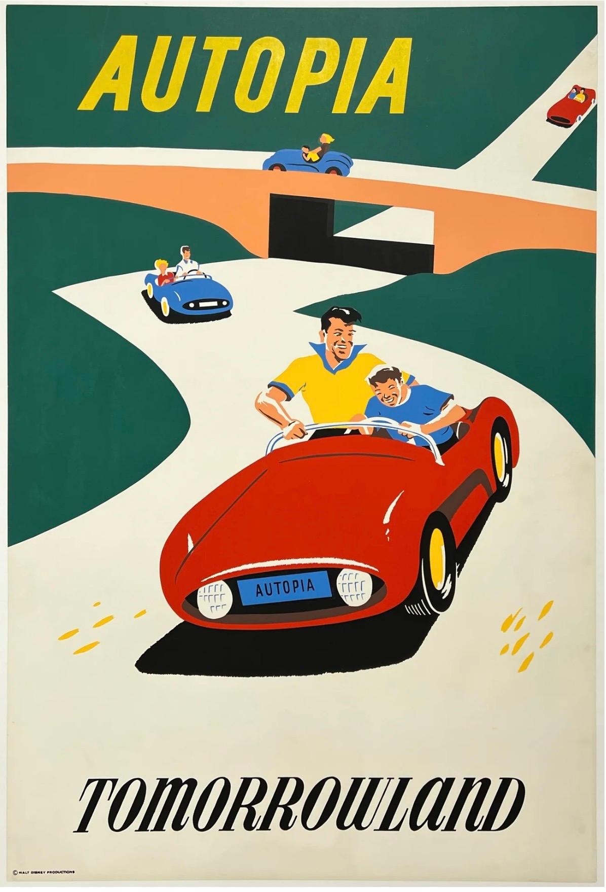 DISNEYLAND - AUTOPIA - TOMORROWLAND - Art by Unknown