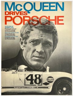 McQUEEN DRIVES PORSCHE