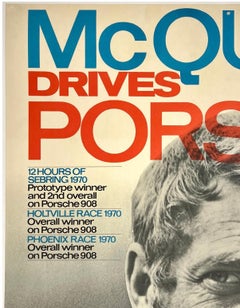 McQUEEN DRIVES PORSCHE