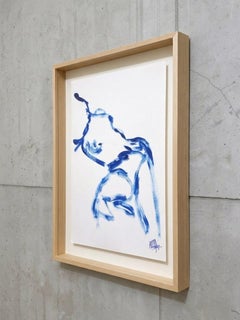 Foundational Series  Studio Archive No. 300 Blue Gestural Figure Drawing