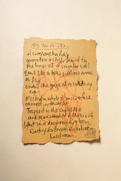 Studio fondativo n. 25 (A) Studio poetico in Oak e carta d'archivio
