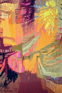 Cora Paszkowski, Abstract Aubusson Tapestry, Artist Proof, France, Circa 1960