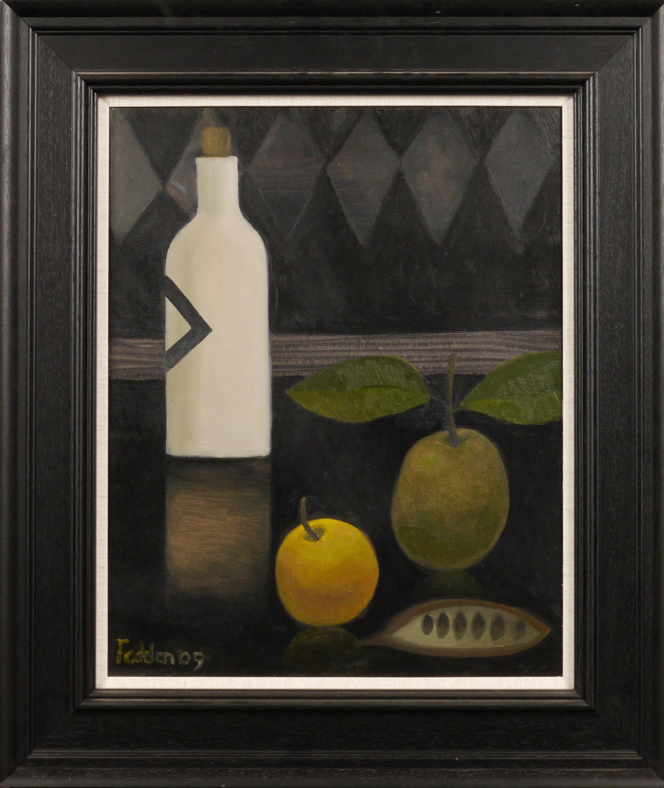 Yellow Apple Still Life, Oil on Canvas, Framed, Signed 2009