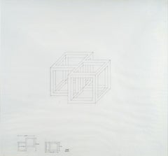 Sol LeWitt. "Da un cubo". 1971. Inchiostro su carta di tela. 60 x 65 cm.