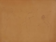Pablo Picasso. Los acróbatas. Hacia 1905. Tinta china sobre papel. 23 x 31 cm.
