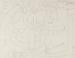 Pablo Picasso. Study for the Suite Déjeuners III. 1959. Graphite on paper.
