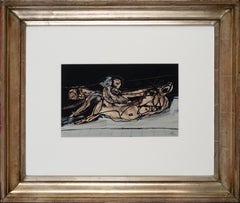 Antonio Saura. Untitled (Overlay). 1974. 19.5 × 30.1 cm. India ink.