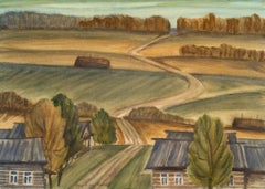 Angelina Beloff. Landscape. ca. 1920. Watercolor on paper. 55 x 71 cm.