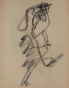 Loose Abstracted Figure 1975 Charcoal