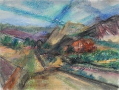 Expressionist Landscape Mid-Late 20th Century Pastel