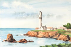 "Pigeon Point Light" 1981 Watercolor