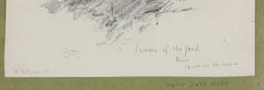 "A Corner of the Yard From Upstairs Window" 20th Century Graphite