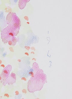 Floral Abstract Color Field 1963 Watercolor