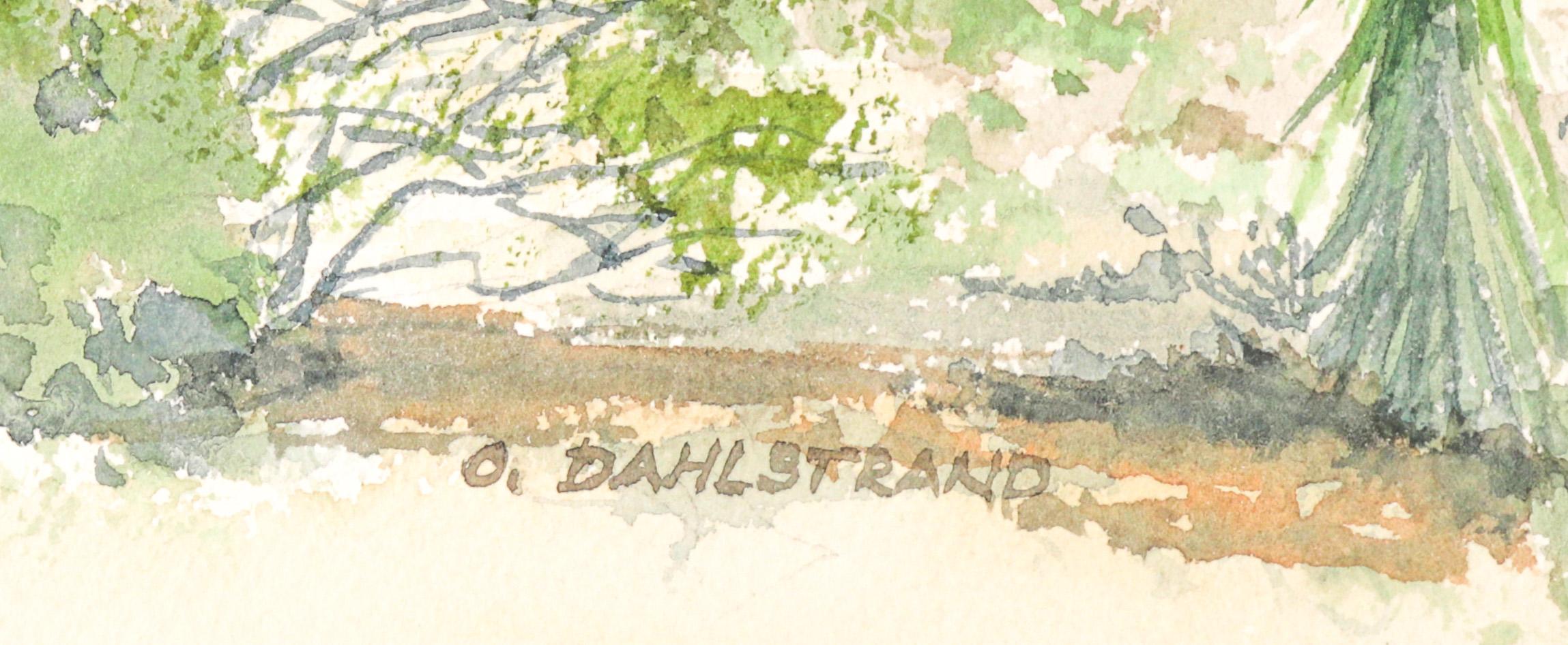 „Pinto Basin“, Aquarell, 1973 – Art von Olof Dahlstrand