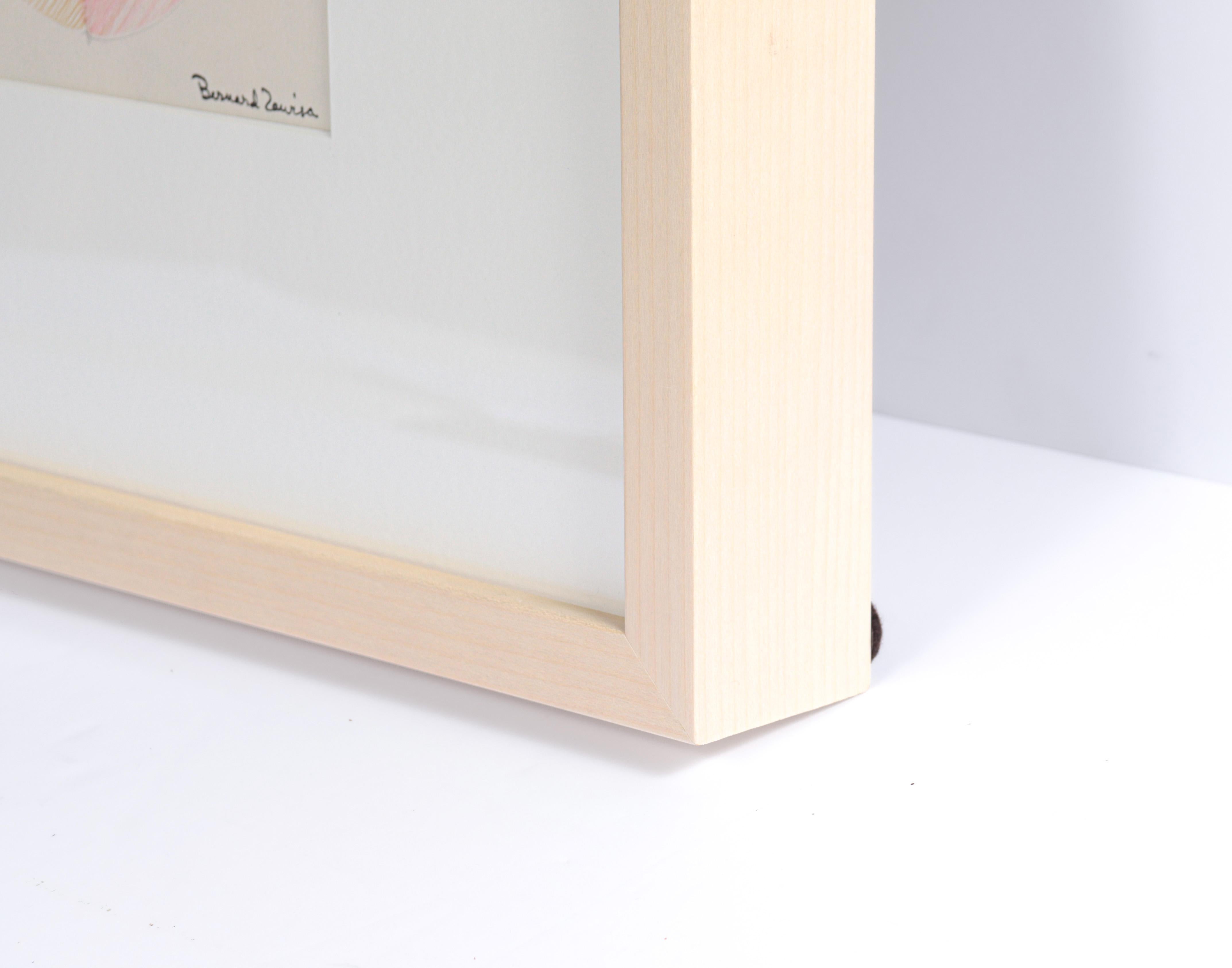 Série de crayons colorés Disc & Grid Pattern, 1973 - Abstrait Art par Bernard Zawisa