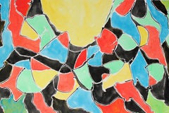 Abstract in Primary Colors, Watercolor Painting, 1992