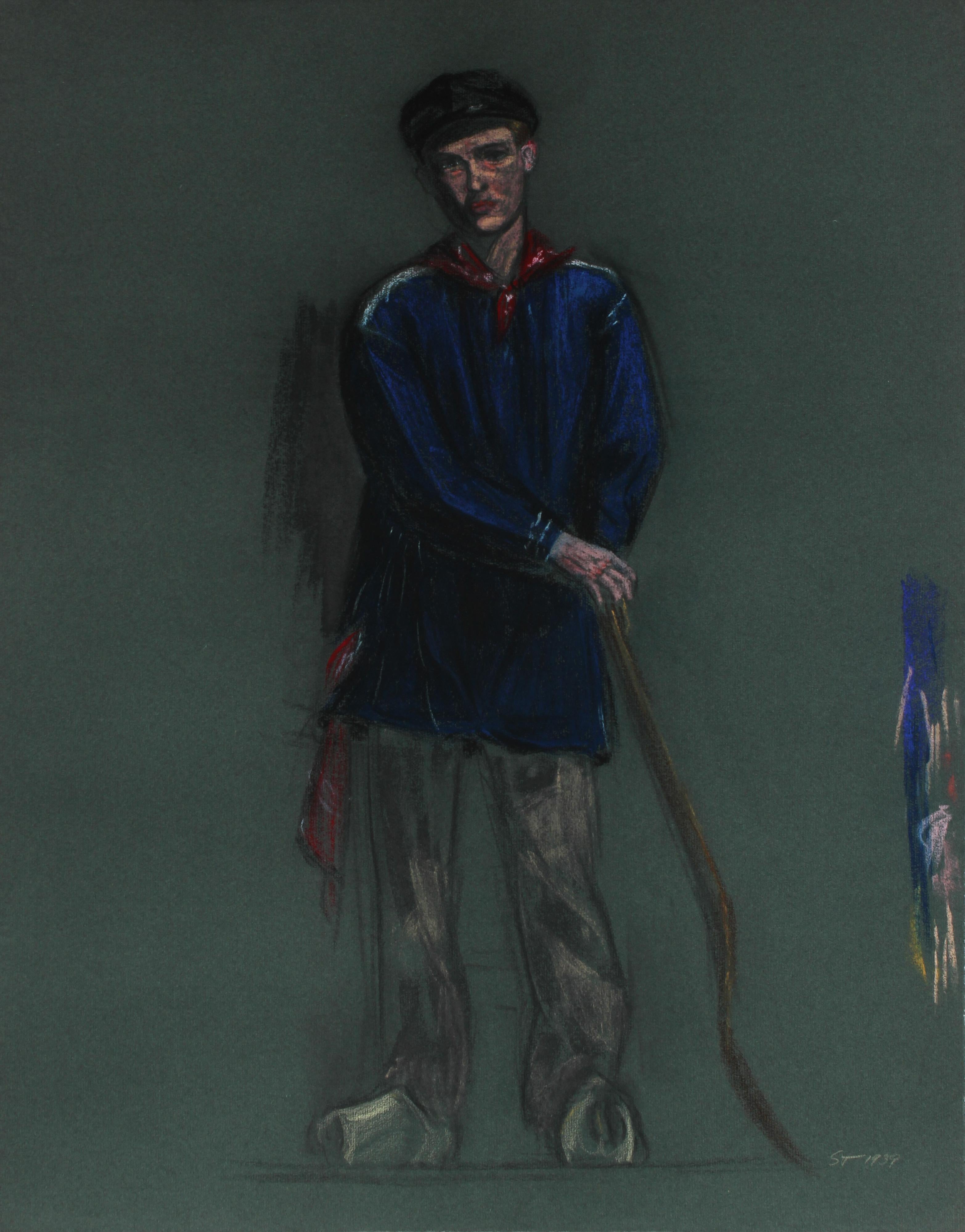 Portrait of a Young Man, Pastel Drawing, 1939
