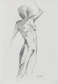 Bay Area Figurative Nude, Graphite on Paper, Late 20th Century
