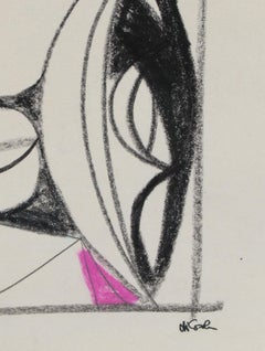 Petite Geometric Abstract in Pastel, Late 20th Century