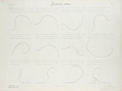 Abstract French Engineering Drawing in Ink, 1918