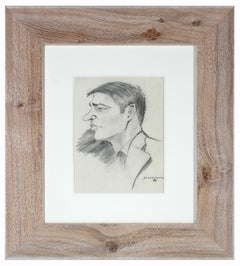 Portrait of a Man Entitled "Diebenkorn", Graphite on Paper