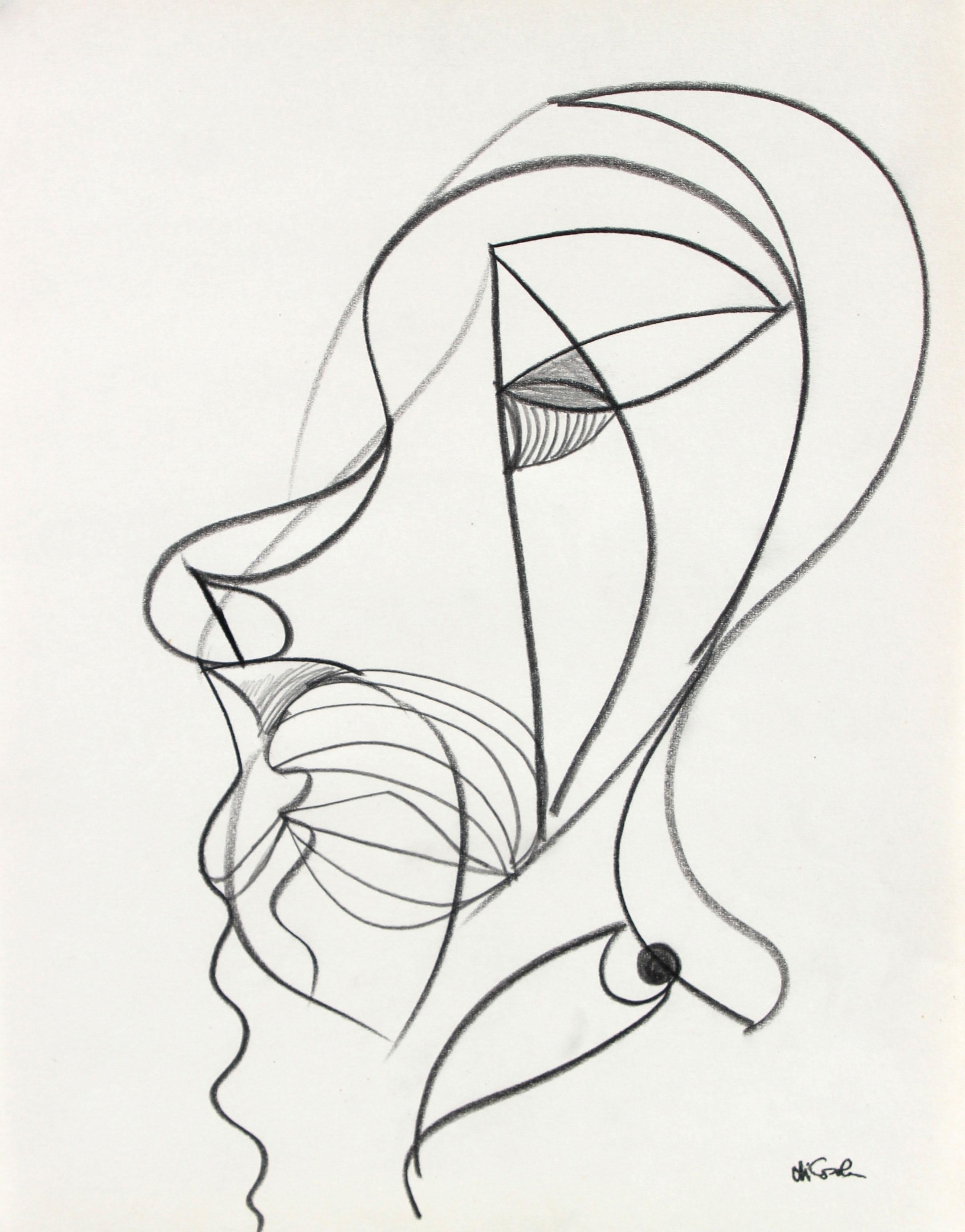 Michael di Cosola Abstract Drawing – Late 20th Century Psychedelic Drawing