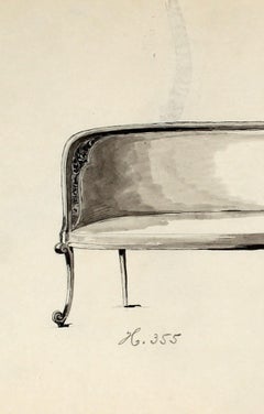 Early 20th Century Chair Design in Ink and Graphite