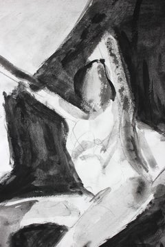 1970's Bay Area Figurative Drawing in Ink and Charcoal