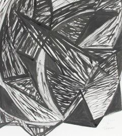 "Talisman", 1998, Expressionist Abstract in Ink and Charcoal