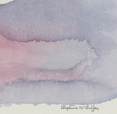 "Fog Over San Francisco, CA" Late 20th - Early 21st Century Watercolor