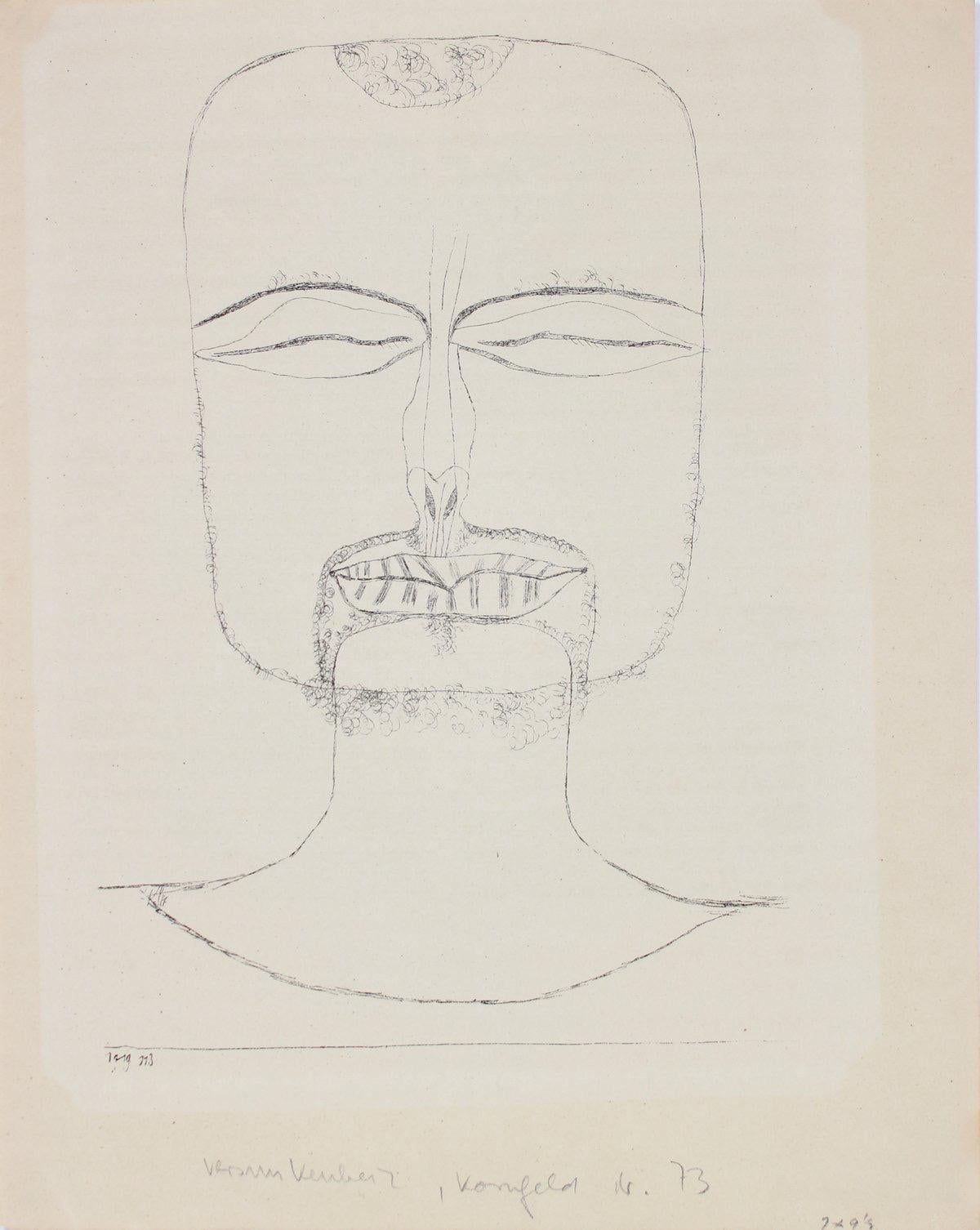 Paul Klee Figurative Print - "Münchner Blätter für Dichtung und Graphite" 1967 Lithograph