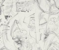 Hectic Vintage Abstract Sketch 1940-50s Graphite