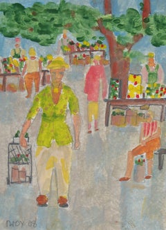 "Farmers Market" 2008 Acrylic 
Graphite