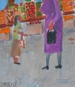 "Farmers Market II" 2008 Acrylic Scene