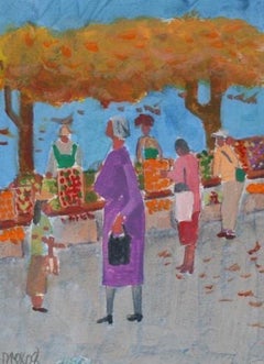 "Farmers Market II" 2008 Acrylic Scene