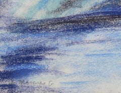 "Day Break Over Water" 1962 Pastel Puerto Rico