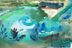"Minnesota" 1955 Lush Green Watercolor Landscape