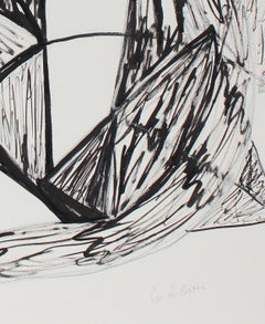 "Talisman II, Insounsiance" Mid-Late 20th Century Ink & Charcoal Drawing
