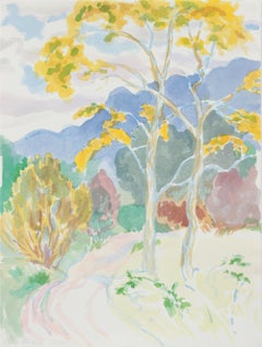 "Autumn in Garland Park" 1999 Pastel Watercolor