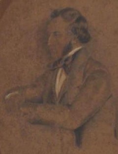 Seated Gentleman Portrait Study Graphite, Early-Mid 1800s