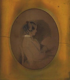 Woman Reading Graphite Study Early-Mid 1800s
