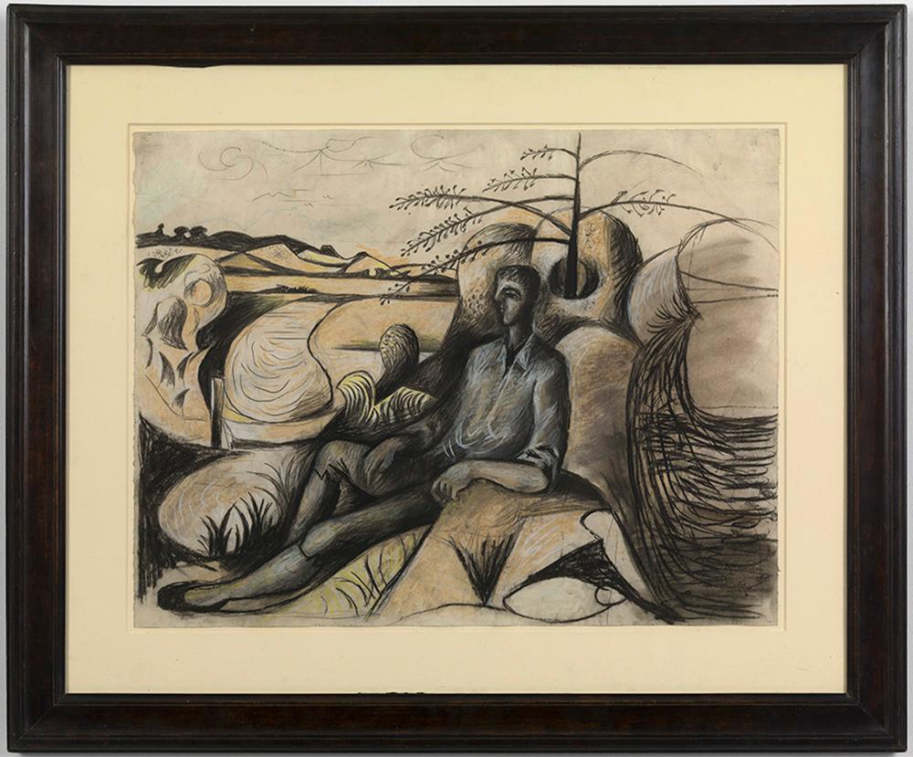Dancer in a Landscape - 20th Century, Work on paper by John Craxton
