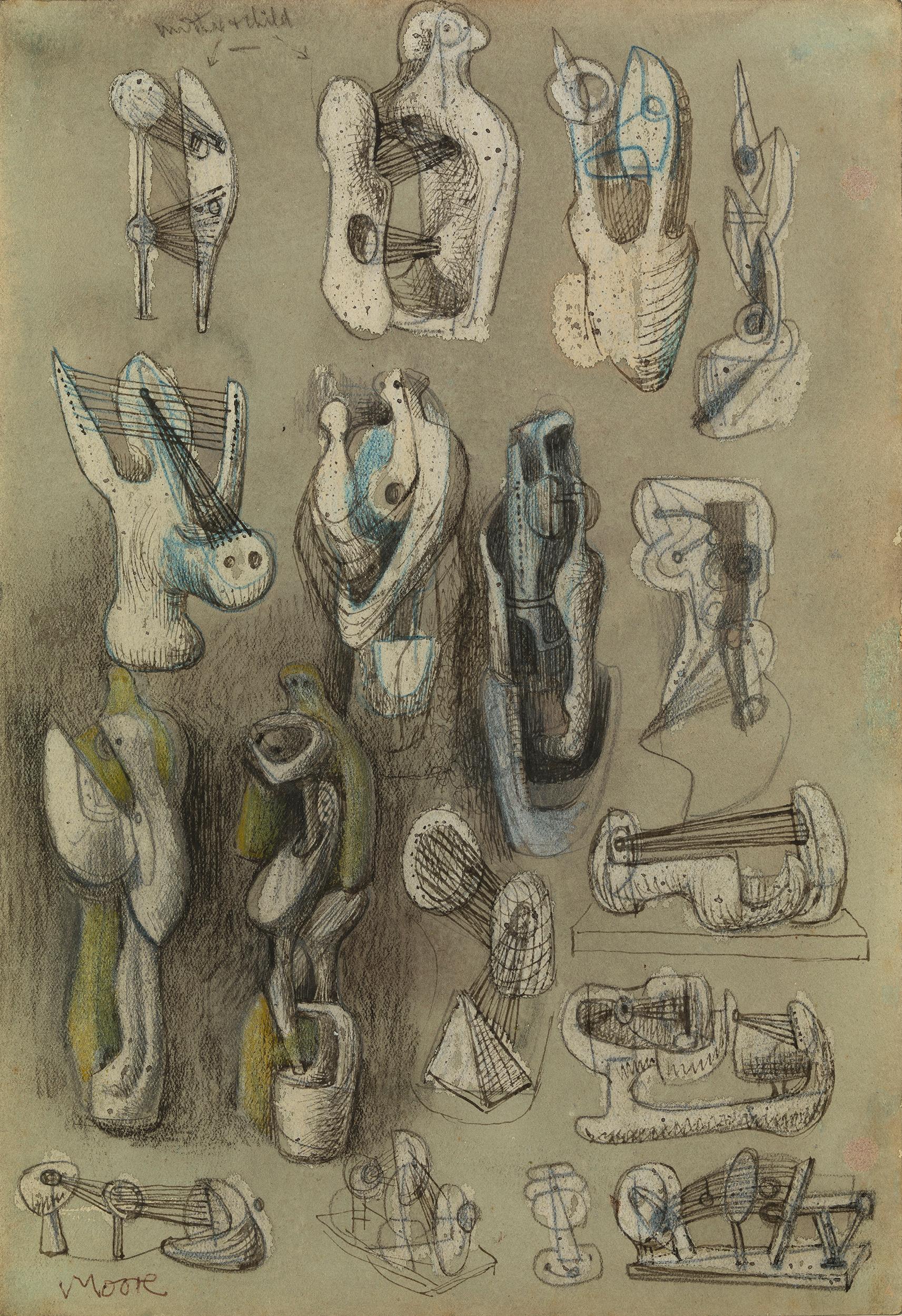 henry moore watercolour