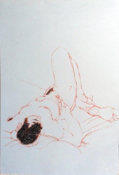 Charcoal Nude Drawings and Watercolors